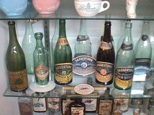 Here is a group of early Saegertown bottles. For descriptions and more pictures, go to our SAEGERTOWN ITEMS page.