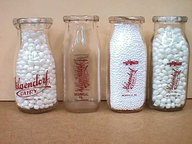 Vintage City Dairy 1 Quart Clear Glass Milk Bottle Jar 1Qt