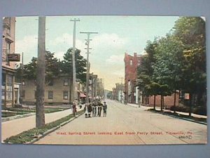 postcard titusville, Pa. west spring street